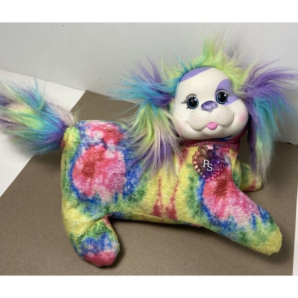 Puppy Surprise Tie Dyed Rainbow Dog Plastic Face 2016 Purple Nose - Picture 2 of 6